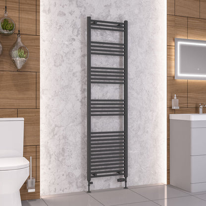 Eastbrook Wendover Electric ONLY Straight Matt Anthracite Towel Rails - Various Sizes 1800mm x 500mm Single Heat Element
