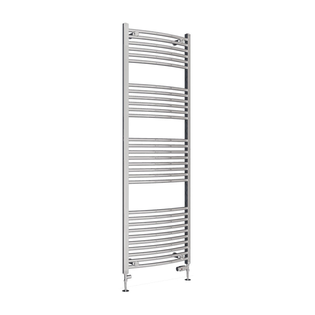 Eastbrook Wingrave Curved Chrome Towel Rail 1800mm x 600mm