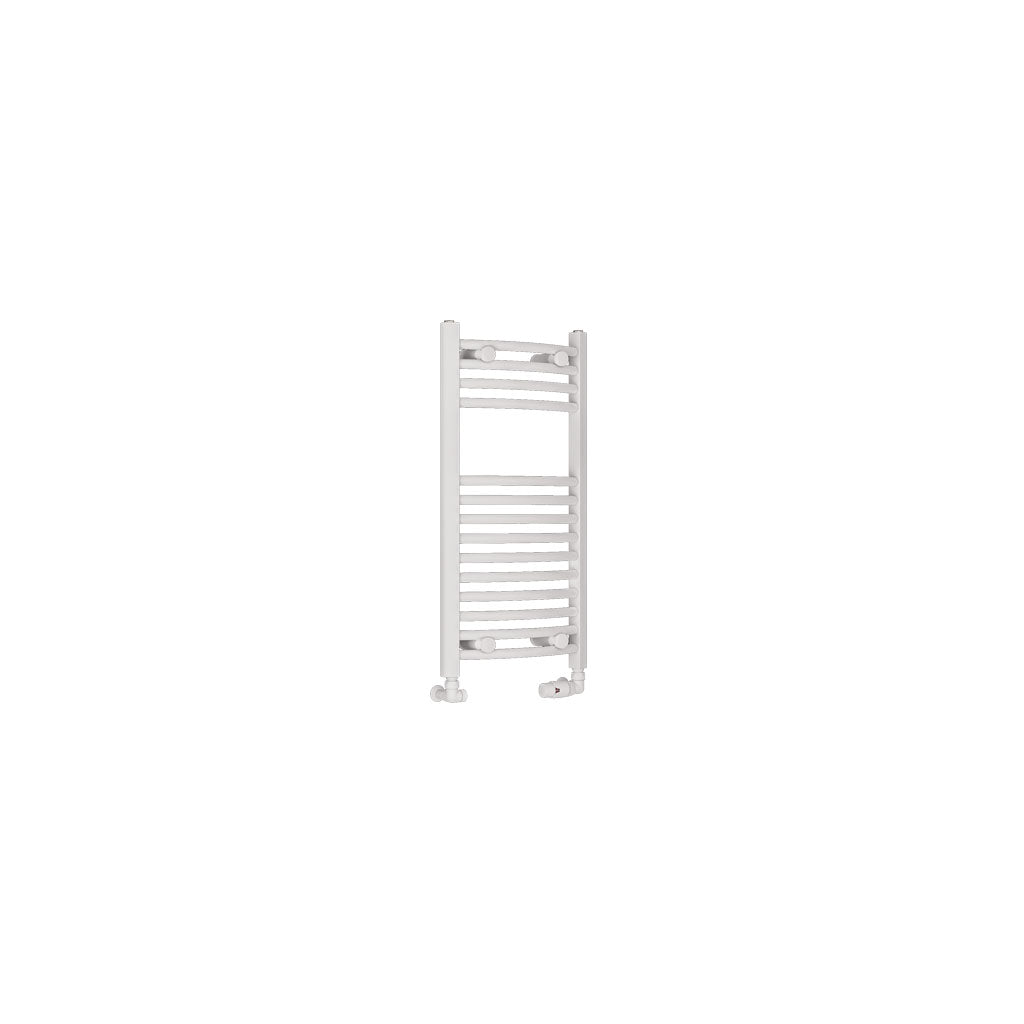 Eastbrook Wingrave Curved Gloss White Towel Rail 800mm x 400mm