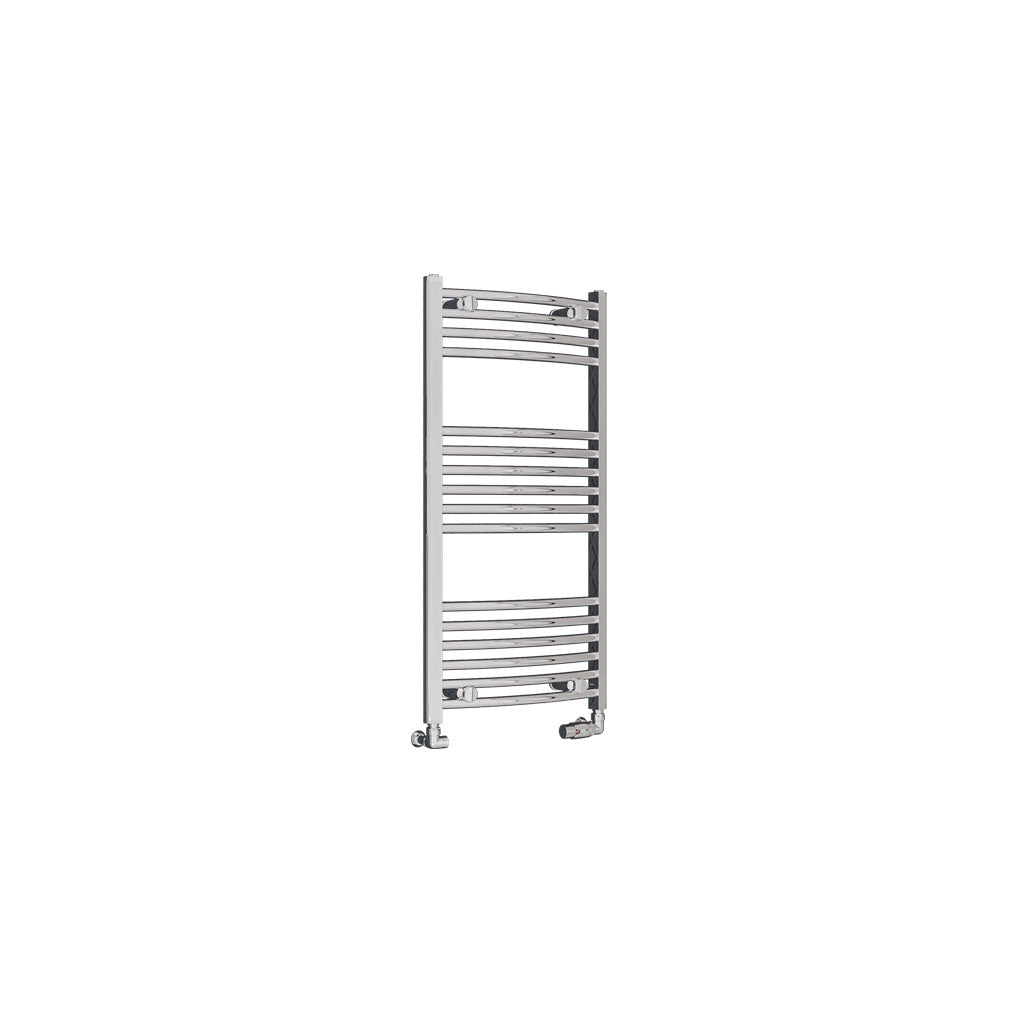 Eastbrook Wingrave Electric Curved Chrome Towel Rail 1000mm x 500mm
