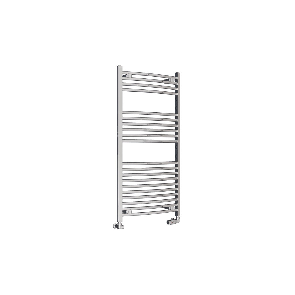 Eastbrook Wingrave Electric Curved Chrome Towel Rail 1200mm x 600mm