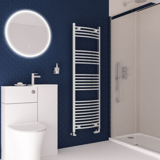 Eastbrook Wingrave Electric Curved Chrome Towel Rail 1600mm x 500mm