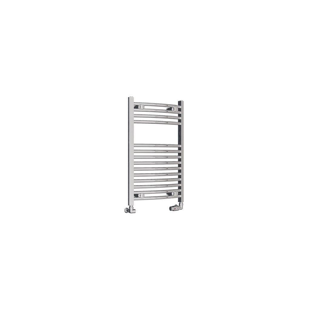 Eastbrook Wingrave Electric Curved Chrome Towel Rail 800mm x 500mm