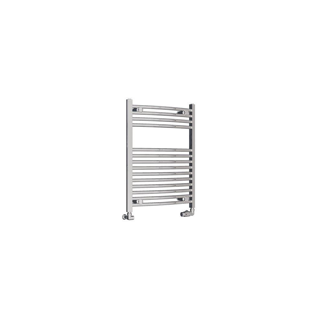 Eastbrook Wingrave Electric Curved Chrome Towel Rail 800mm x 600mm