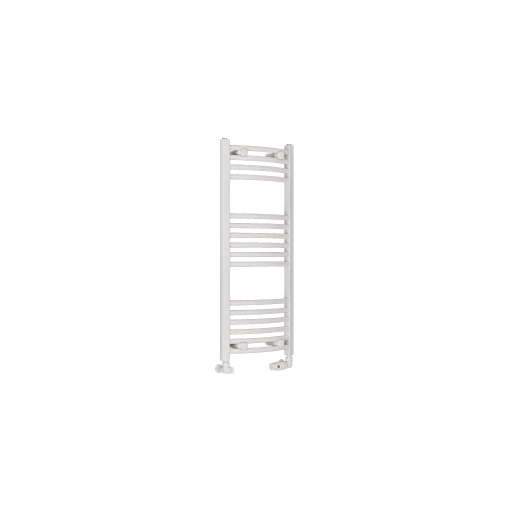 Eastbrook Wingrave Electric Curved Gloss White Towel Rail 1000mm x 400mm