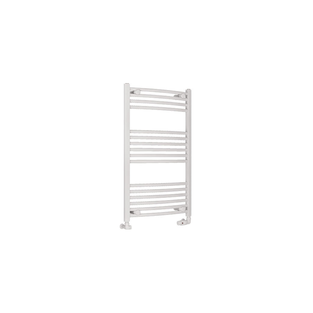 Eastbrook Wingrave Electric Curved Gloss White Towel Rail 1000mm x 600mm