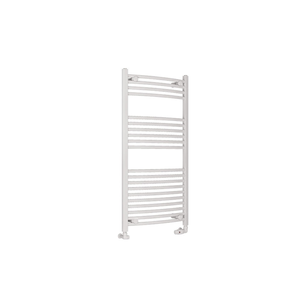 Eastbrook Wingrave Electric Curved Gloss White Towel Rail 1200mm x 600mm