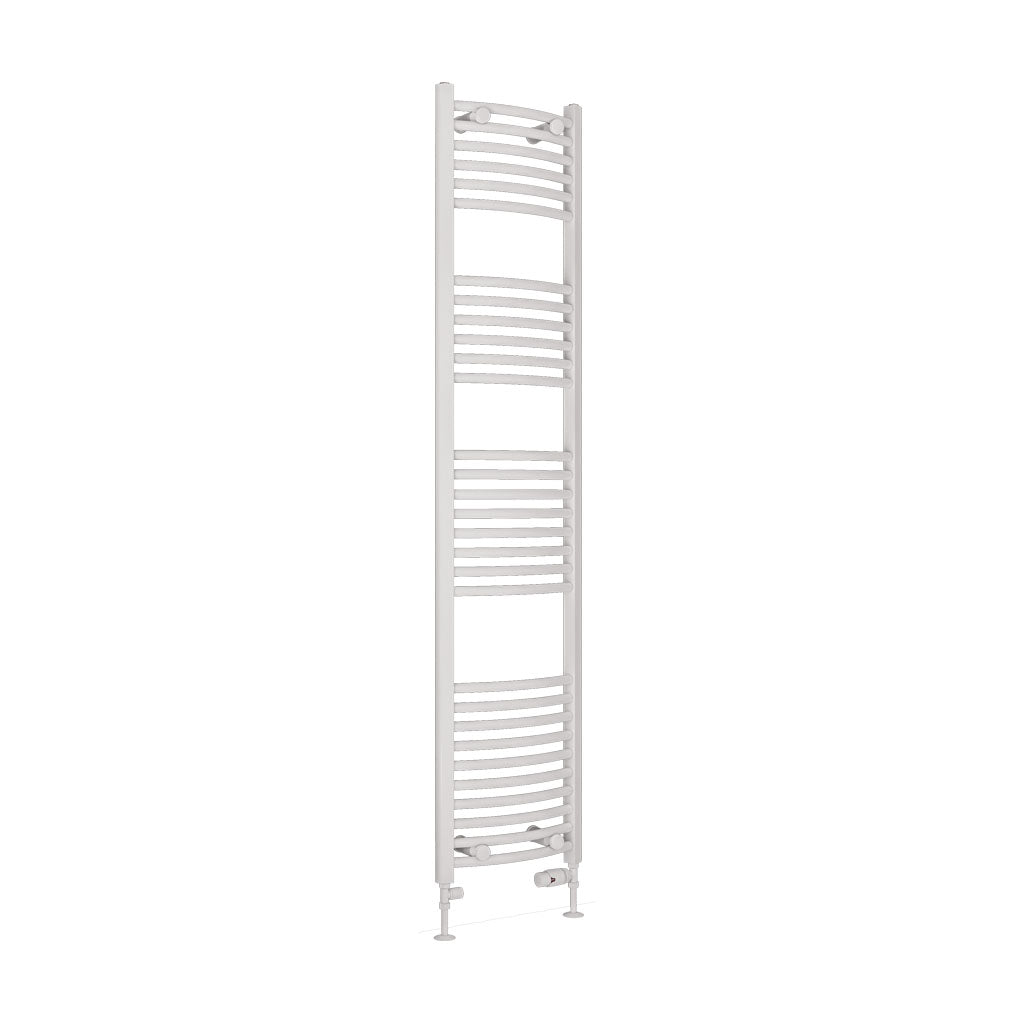 Eastbrook Wingrave Electric Curved Gloss White Towel Rail 1800mm x 400mm