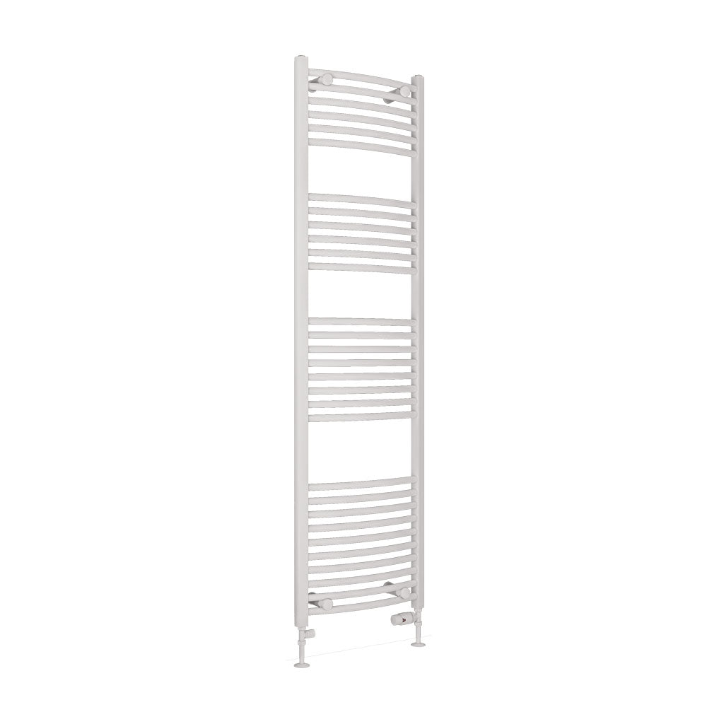 Eastbrook Wingrave Electric Curved Gloss White Towel Rail 1800mm x 500mm
