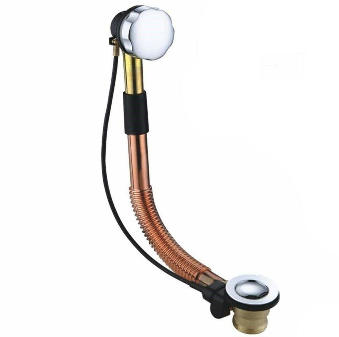 Heavy Duty Fully Adjustable Chrome Concealed Bath Overflow and Pop-Up Waste BS-203A