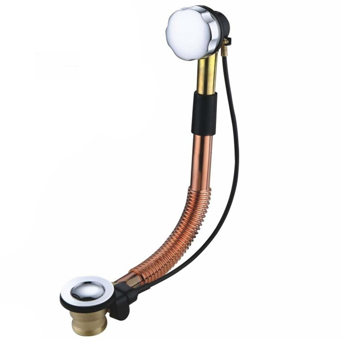 Heavy Duty Fully Adjustable Chrome Concealed Bath Overflow and Pop-Up Waste Side Image BS-203A