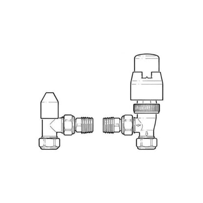 Honeywell Home Classic VTL200-15A TRV Set - 15mm Techncial Image VTL200-15A