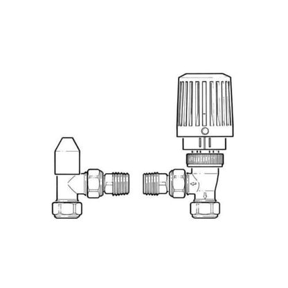 Honeywell Home Valencia VTL120-15A TRV Set - 15mm Technical Image VTL120-15A