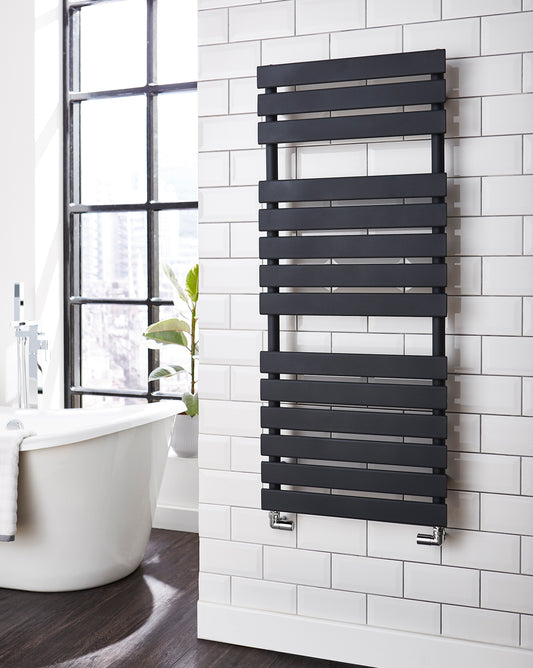 Kartell Atlantic Matt Anthracite Designer Towel Rail 1185mm x 500mm ATL500-1200A