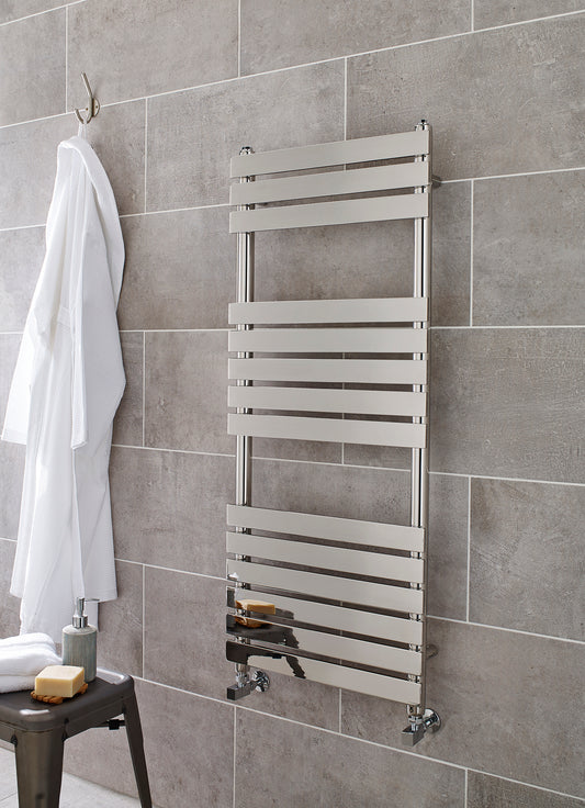 Kartell Memphis Straight Chrome Designer Towel Rail 1200mm x 500mm MEM500-1200