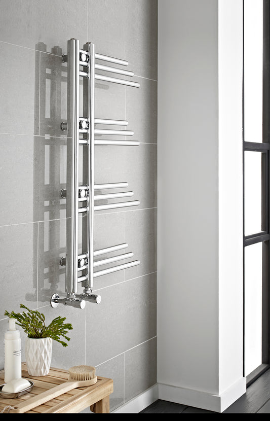 Kartell New York Straight Chrome Designer Towel Rail 906mm x 500mm JFK