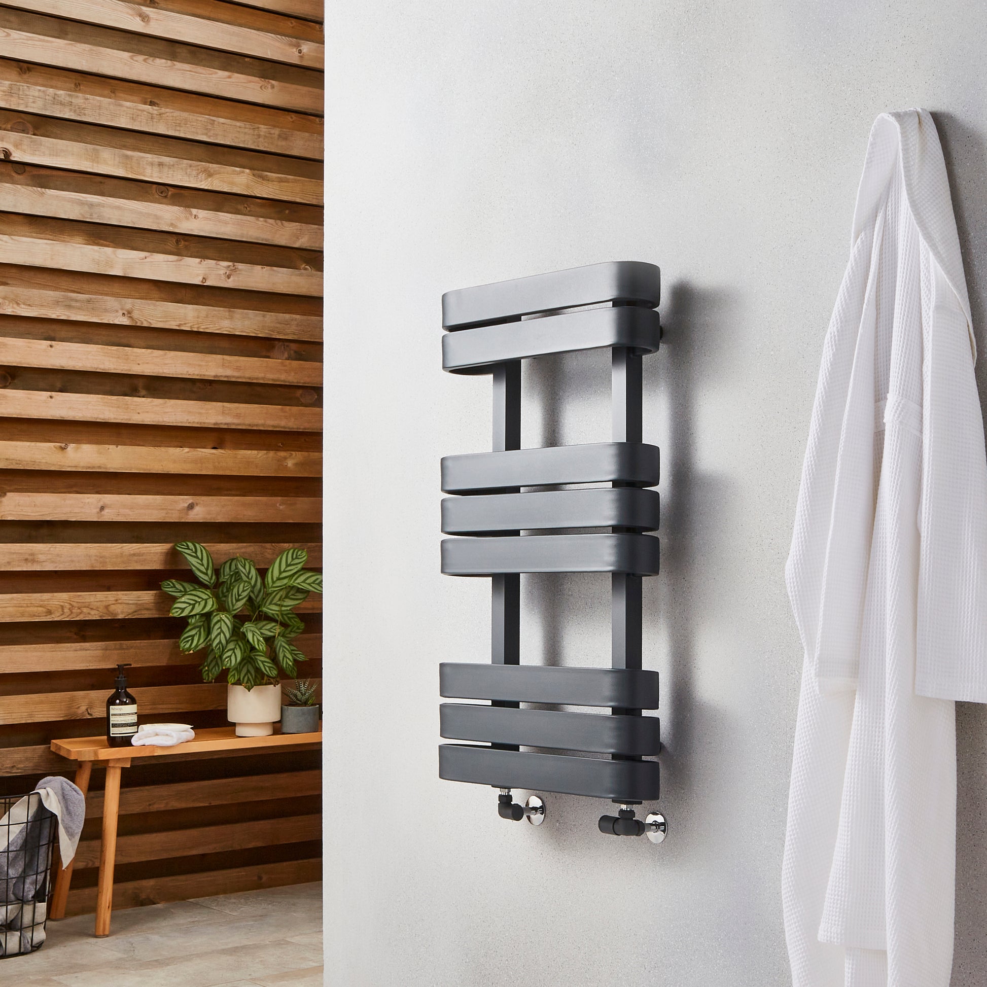 Kartell Tampa Matt Anthracite Designer Towel Rail 850mm x 500mm TAM850-500A