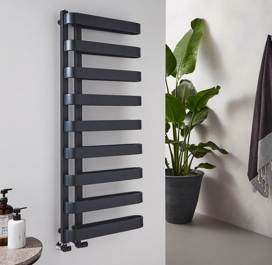 Kartell Texas Matt Anthracite Designer Towel Rail 1300mm x 500mm TEX1300-500A