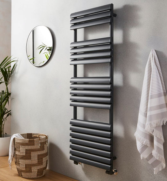 Kartell Venetian Straight Matt Anthracite Designer Towel Rail 850mm x 500mm VEN850-500A