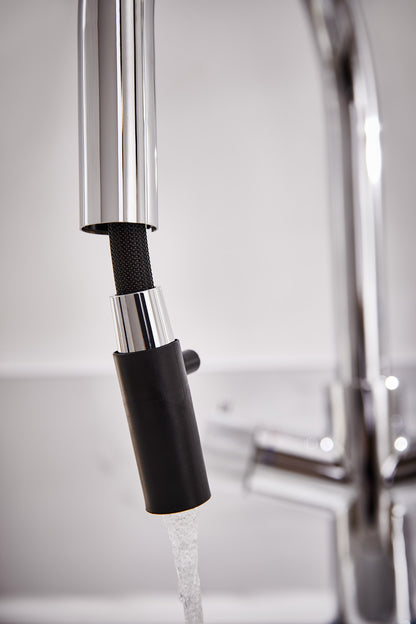 Scudo KoGE 4-in-1 Swan Pull Out Spout Hot Water Tap  Chrome