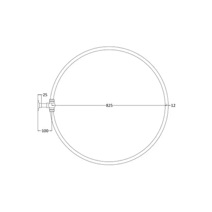 Nuie Chrome Shower Curtain Ring