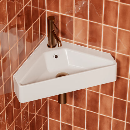 HIB Heaton Corner Cloakroom Basin - Mineral Marble