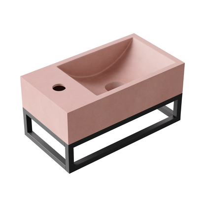 Hib Entero Concrete Vessel Basin - Dusky Pink