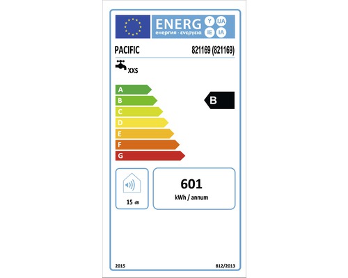 Pacific Chauffe-eau Electric Under Sink Water Heater 15L Label