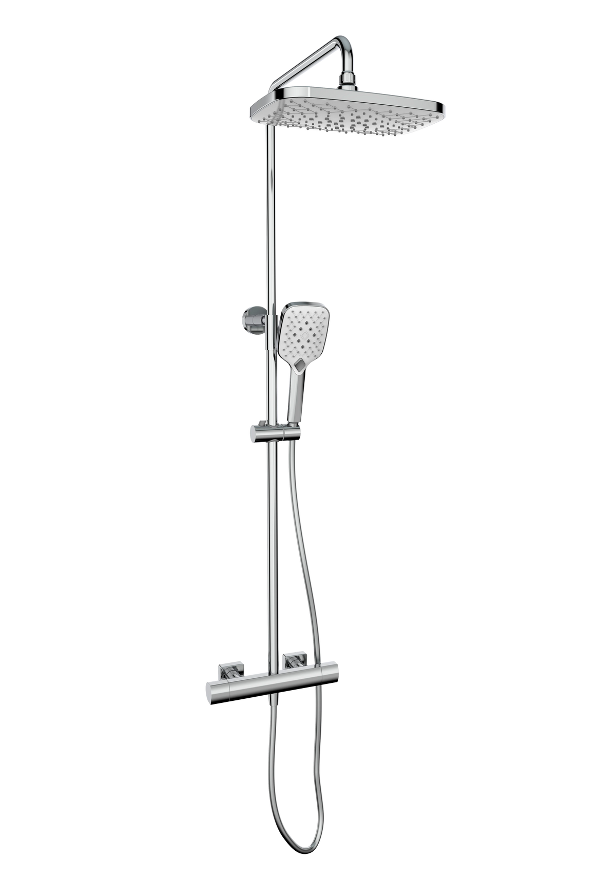 Kartell Kolt Shower with Sliding Handset and Drench Head Chrome