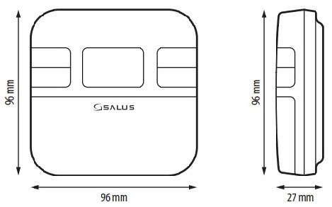 Salus Wireless Programmable Room Thermostat and Receiver RT310RF