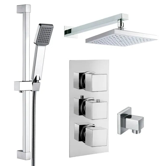 Trisen Raffa Chrome Concealed Thermostatic Shower Set
