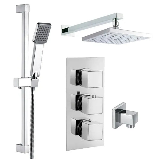 Trisen Raffa Chrome Concealed Thermostatic Shower Set