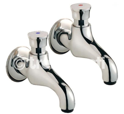 Tre Mercati Capri Non Concussive Chrome Basin Pillar Taps - 407