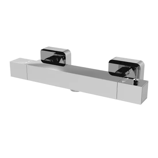 Nuie Chrome Square Thermostatic Bar Shower Valve