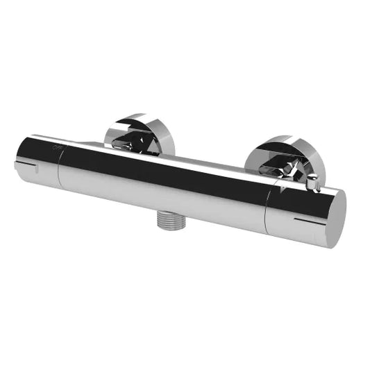 Nuie Chrome Round Thermostatic Bar Shower Valve