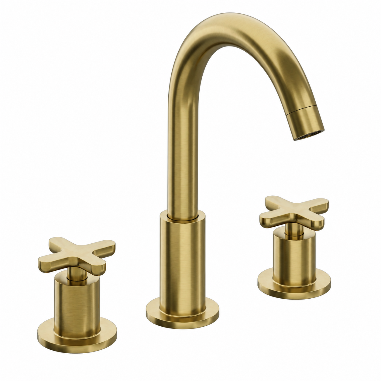 Hib - Ludic Three-hole Deck Mounted Bath Filler - Chrome