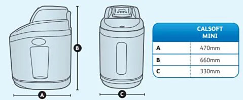 Calmag CalSoft Mini Water Softener With 22mm High Flow Kit