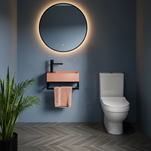 Hib Entero Concrete Vessel Basin - Dusky Pink