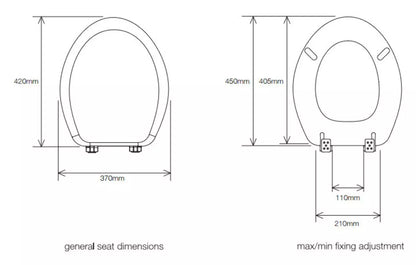 Roper Rhodes Axis Toilet Seat  Antique Pine Effect, Soft Close, Adjustable Hinges