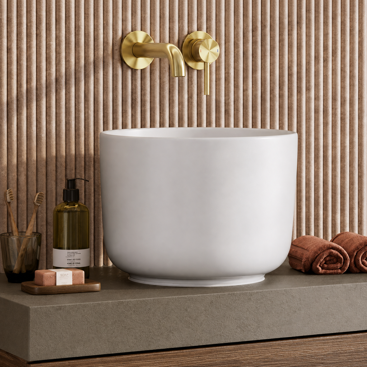 Hib - Liana Ceramic Tall Vessel Basin