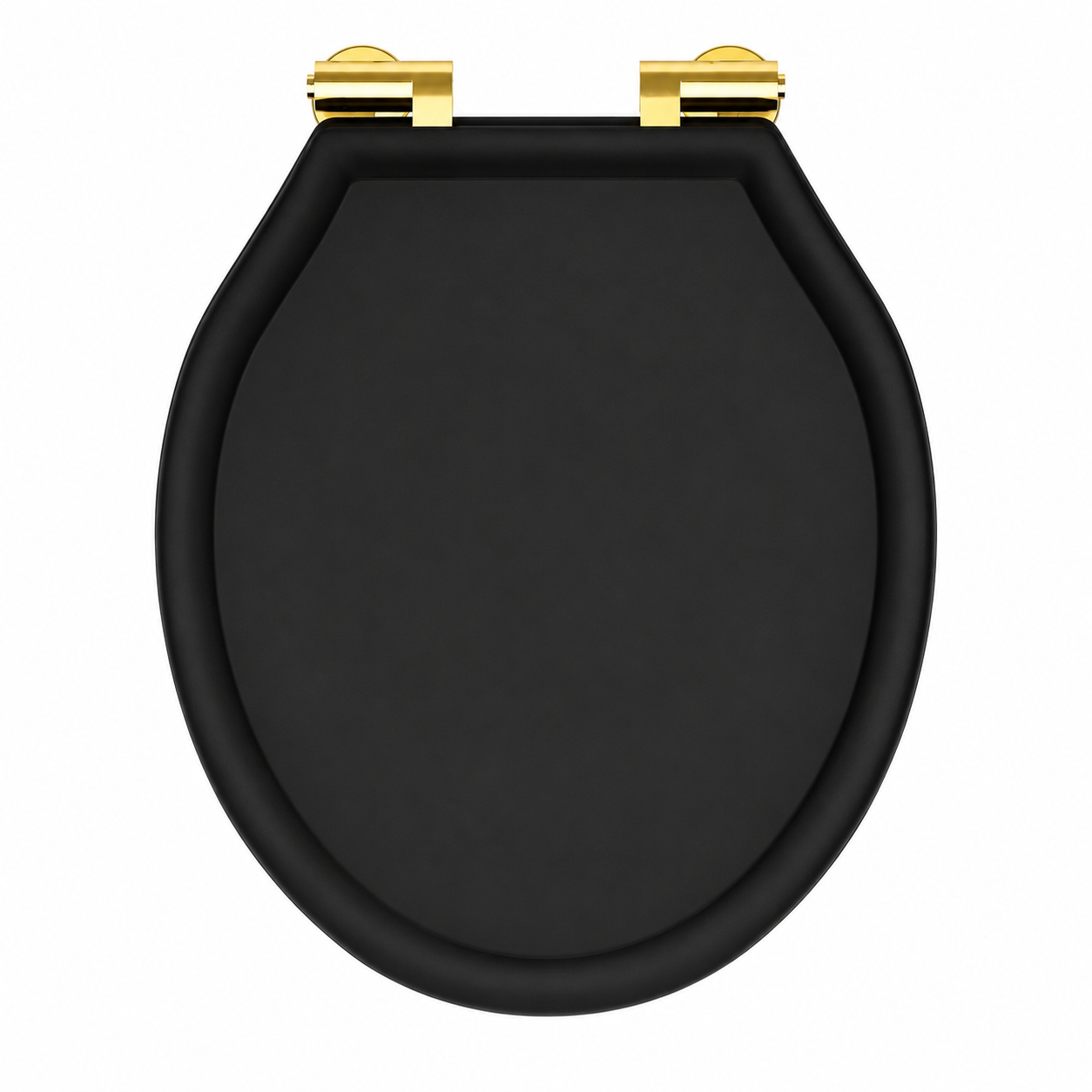 Roper Rhodes Traditional Black Secure-Fix Toilet Seat Brass Hinge