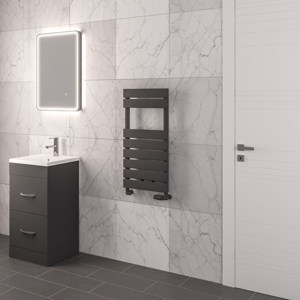 Eastbrook Addington Electric Matt Anthracite Type 10 Designer Towel Rail 790mm x 400mm 91.0070-ELE