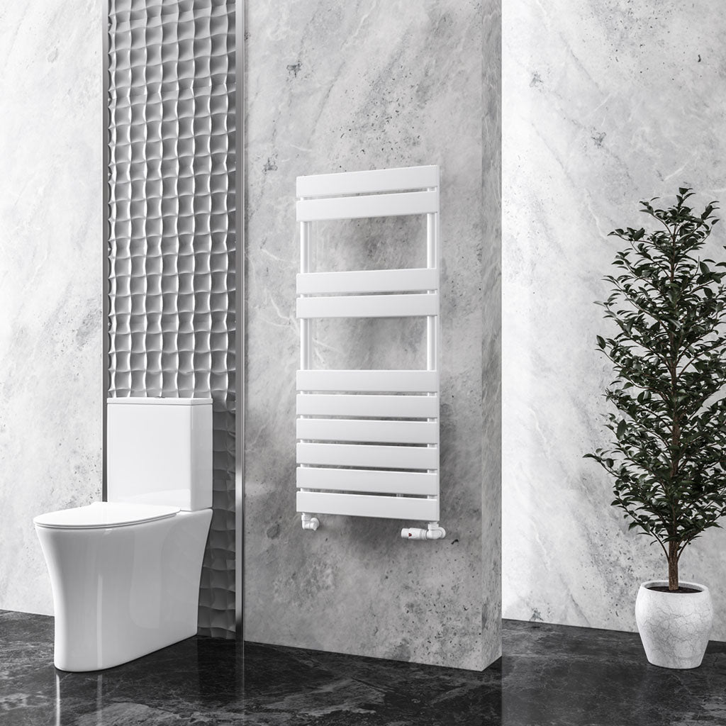 Eastbrook Addington Gloss White Type 10 Designer Towel Rail 1110mm x 500mm 91.0065