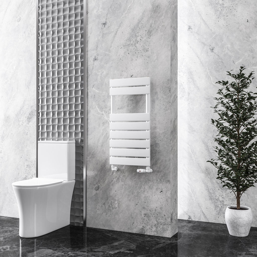 Eastbrook Addington Gloss White Type 10 Designer Towel Rail 790mm x 400mm 91.0061