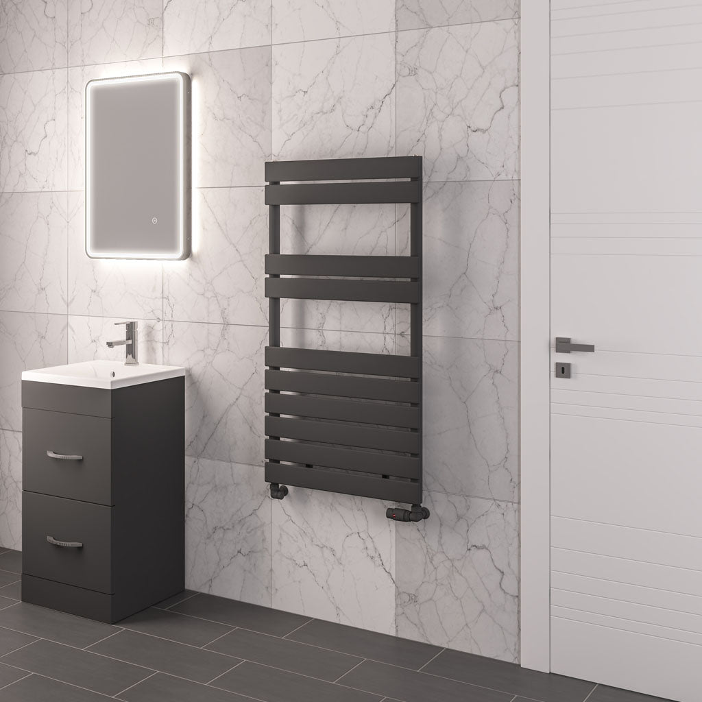 Eastbrook Addington Matt Anthracite Type 10 Designer Towel Rail 1110mm x 600mm 91.0077