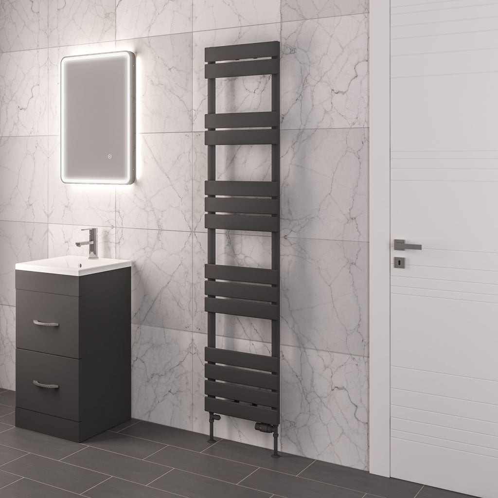 Eastbrook Addington Matt Anthracite Type 10 Designer Towel Rail 1750mm x 400mm 91.0072