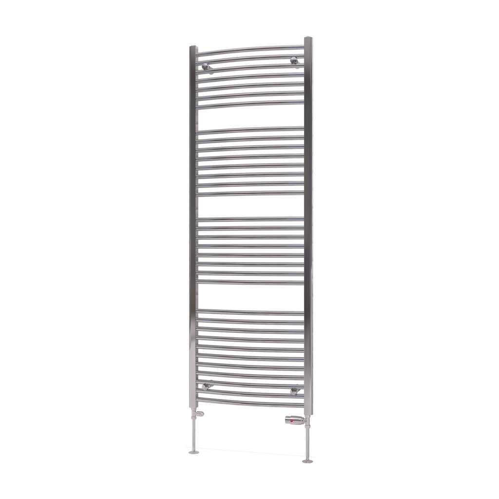 Eastbrook Biava Curved Chrome Towel Rail 1720mm x 600mm Cut Out Image 41.0296