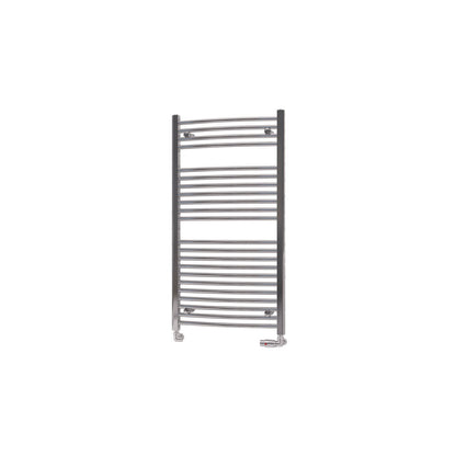 Eastbrook Biava Electric Curved Chrome Towel Rail 1118mm x 600mm Cut Out Image 41.0293-ELE