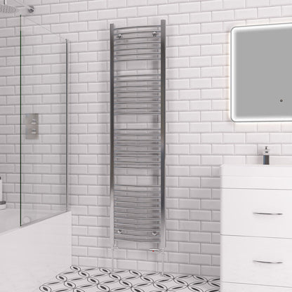 Eastbrook Biava Electric Curved Chrome Towel Rail 1720mm x 450mm 41.0295-ELE