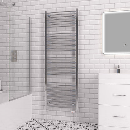 Eastbrook Biava Electric Curved Chrome Towel Rail 1720mm x 600mm 41.0296-ELE